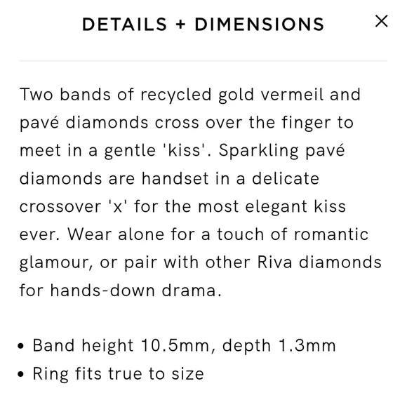 MONICA VINADER Riva Diamond Cross Ring - Picture 7 of 8